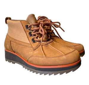 Vionic Womens Chestnut Tan Waterproof Fall Winter Ankle Boots Hiking 6.5M